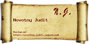 Novotny Judit névjegykártya